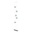 Hubbardton Forge 2020 Bronze Cool Grey Glass (YL) Standard Abacus 5-Light Floor to Ceiling Plug-In LED Lamp