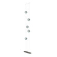Hubbardton Forge 2020 Natural Iron Cool Grey Glass (YL) Standard Abacus 5-Light Floor to Ceiling Plug-In LED Lamp