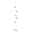 Hubbardton Forge 2020 Vintage Platinum Cool Grey Glass (YL) Standard Abacus 5-Light Floor to Ceiling Plug-In LED Lamp