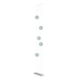 Hubbardton Forge 2020 Vintage Platinum Cool Grey Glass (YL) Standard Abacus 5-Light Floor to Ceiling Plug-In LED Lamp