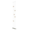 Hubbardton Forge 2020 Sterling Opal Glass (GG) Standard Abacus 5-Light Floor to Ceiling Plug-In LED Lamp