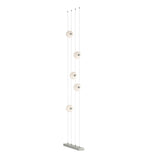 Hubbardton Forge 2020 Sterling Opal Glass (GG) Standard Abacus 5-Light Floor to Ceiling Plug-In LED Lamp