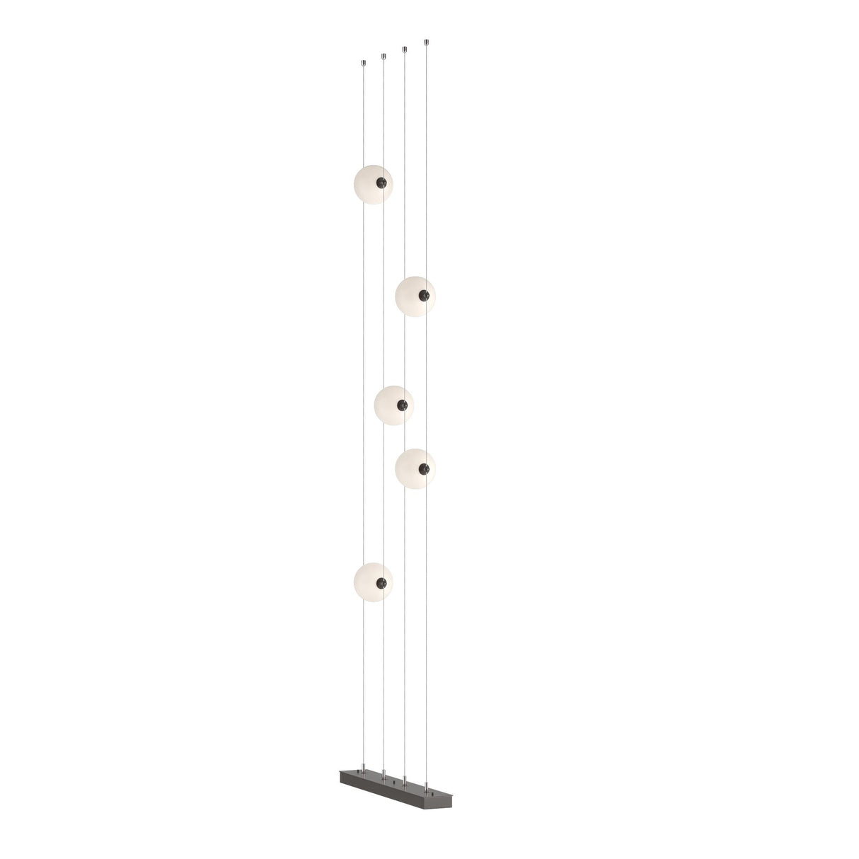 Hubbardton Forge 2020 Oil Rubbed Bronze Opal Glass (GG) Standard Abacus 5-Light Floor to Ceiling Plug-In LED Lamp