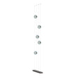 Hubbardton Forge 2020 Oil Rubbed Bronze Cool Grey Glass (YL) Standard Abacus 5-Light Floor to Ceiling Plug-In LED Lamp