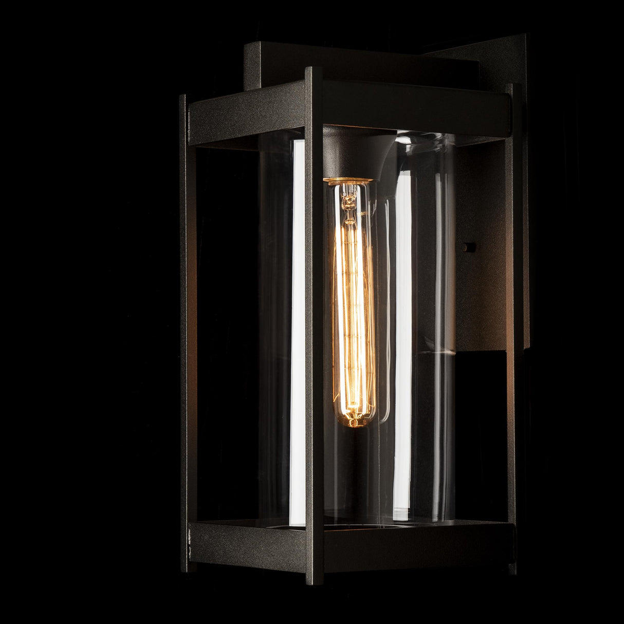 Hubbardton Forge 2023 Coastal Oil Rubbed Bronze Clear Glass (ZM) Cela Medium Outdoor Sconce