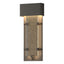 Hubbardton Forge 2016 Coastal Dark Smoke Seeded Clear Glass (II) Ursa Small LED Outdoor Sconce