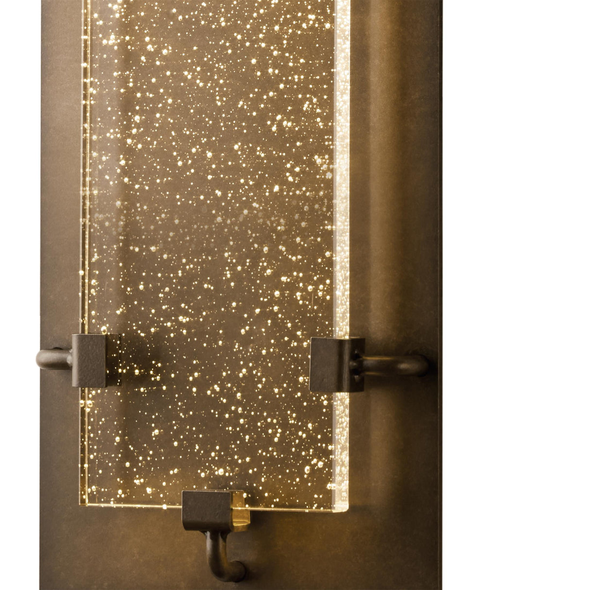 Hubbardton Forge 2016 Coastal Dark Smoke Seeded Clear Glass (II) Ursa Small LED Outdoor Sconce