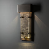 Hubbardton Forge 2016 Coastal Dark Smoke Seeded Clear Glass (II) Ursa Small LED Outdoor Sconce