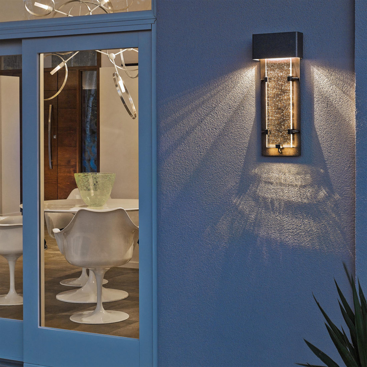 Hubbardton Forge 2016 Coastal Dark Smoke Seeded Clear Glass (II) Ursa Small LED Outdoor Sconce