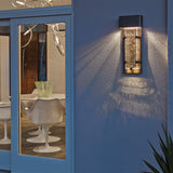 Hubbardton Forge 2016 Coastal Dark Smoke Seeded Clear Glass (II) Ursa Small LED Outdoor Sconce