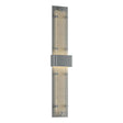 Hubbardton Forge 2020 Coastal Burnished Steel Seeded Clear Glass (II) Double-Large Ursa LED Outdoor Sconce