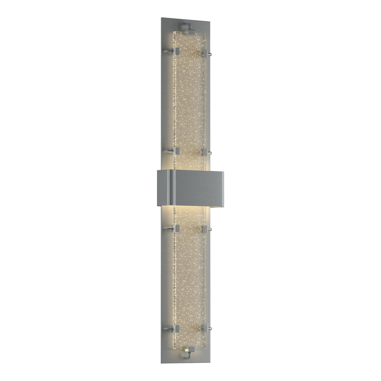 Hubbardton Forge 2020 Coastal Burnished Steel Seeded Clear Glass (II) Double-Large Ursa LED Outdoor Sconce
