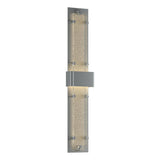 Hubbardton Forge 2020 Coastal Burnished Steel Seeded Clear Glass (II) Double-Large Ursa LED Outdoor Sconce