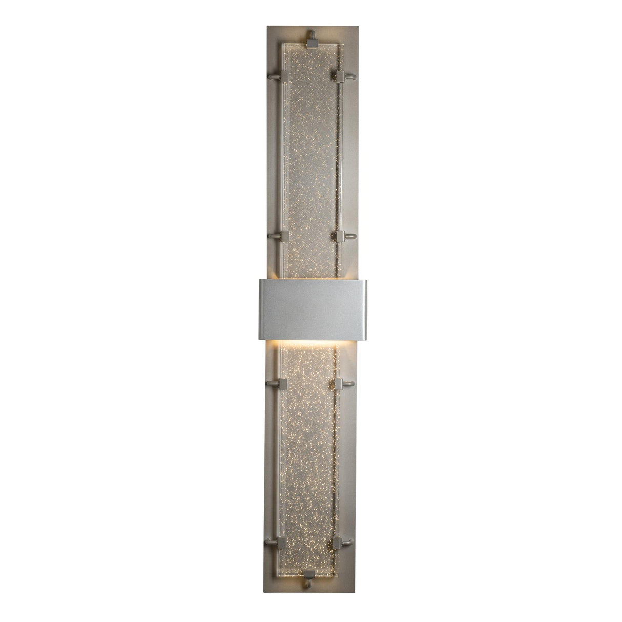 Hubbardton Forge 2020 Coastal Burnished Steel Seeded Clear Glass (II) Double-Large Ursa LED Outdoor Sconce