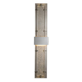 Hubbardton Forge 2020 Coastal Burnished Steel Seeded Clear Glass (II) Double-Large Ursa LED Outdoor Sconce