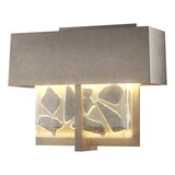 Hubbardton Forge 2016 Coastal Burnished Steel Clear Glass with Shards (YP) Shard Small LED Outdoor Sconce