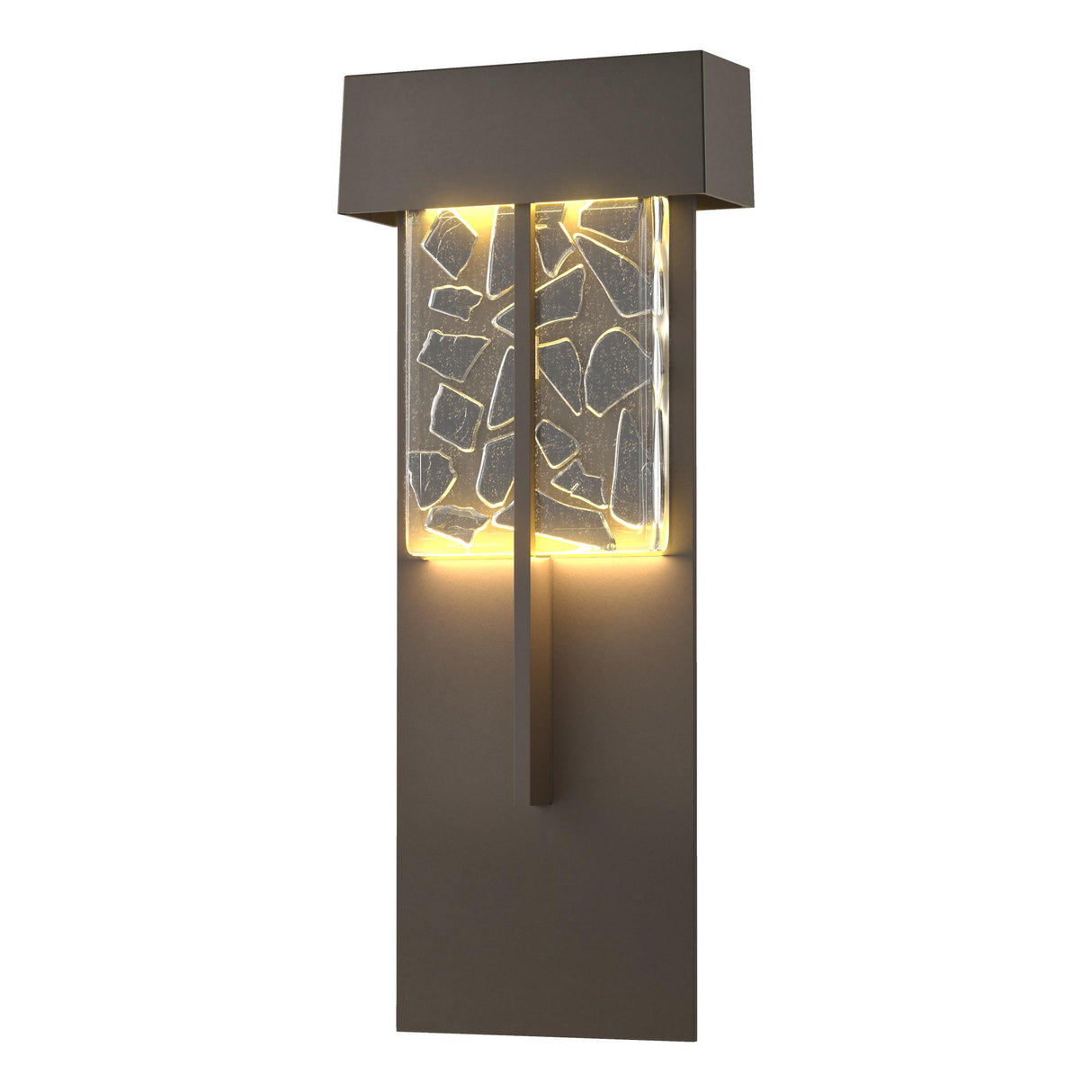 Hubbardton Forge 2020 Coastal Dark Smoke Clear Glass with Shards (YP) Shard XL Outdoor Sconce