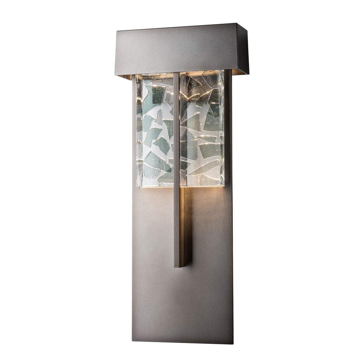 Hubbardton Forge 2020 Coastal Dark Smoke Clear Glass with Shards (YP) Shard XL Outdoor Sconce