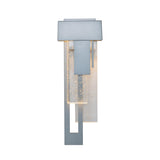 Hubbardton Forge 2018 Coastal Burnished Steel Seeded Clear Glass (II) Left Rainfall LED Outdoor Sconce