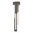Hubbardton Forge 2018 Coastal Dark Smoke Seeded Clear Glass (II) Left Rainfall Large LED Outdoor Sconce