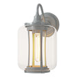 Hubbardton Forge 2022 Coastal Burnished Steel Clear Glass (ZM) Fairwinds Outdoor Sconce