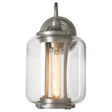 Hubbardton Forge 2022 Coastal Burnished Steel Clear Glass (ZM) Fairwinds Outdoor Sconce