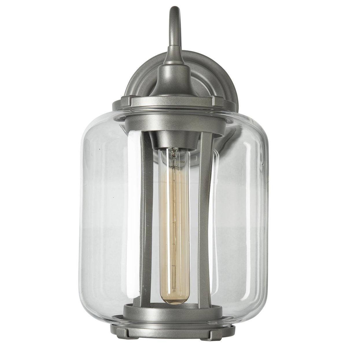 Hubbardton Forge 2022 Coastal Burnished Steel Clear Glass (ZM) Fairwinds Outdoor Sconce