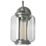 Hubbardton Forge 2022 Coastal Burnished Steel Clear Glass (ZM) Fairwinds Outdoor Sconce