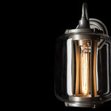 Hubbardton Forge 2022 Coastal Burnished Steel Clear Glass (ZM) Fairwinds Outdoor Sconce