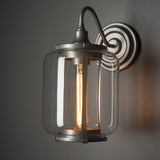 Hubbardton Forge 2022 Coastal Burnished Steel Clear Glass (ZM) Fairwinds Outdoor Sconce