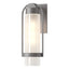 Hubbardton Forge 2023 Coastal Burnished Steel Frosted Glass (FD) Alcove Small Outdoor Sconce