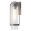 Hubbardton Forge 2023 Coastal Burnished Steel Clear Glass (ZM) Alcove Small Outdoor Sconce