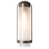 Hubbardton Forge 2023 Coastal Dark Smoke Frosted Glass (FD) Alcove Medium Outdoor Sconce