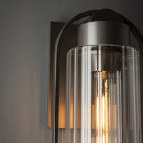 Hubbardton Forge 2023 Coastal Dark Smoke Clear Glass (ZM) Alcove Medium Outdoor Sconce
