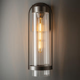Hubbardton Forge 2023 Coastal Dark Smoke Clear Glass (ZM) Alcove Medium Outdoor Sconce