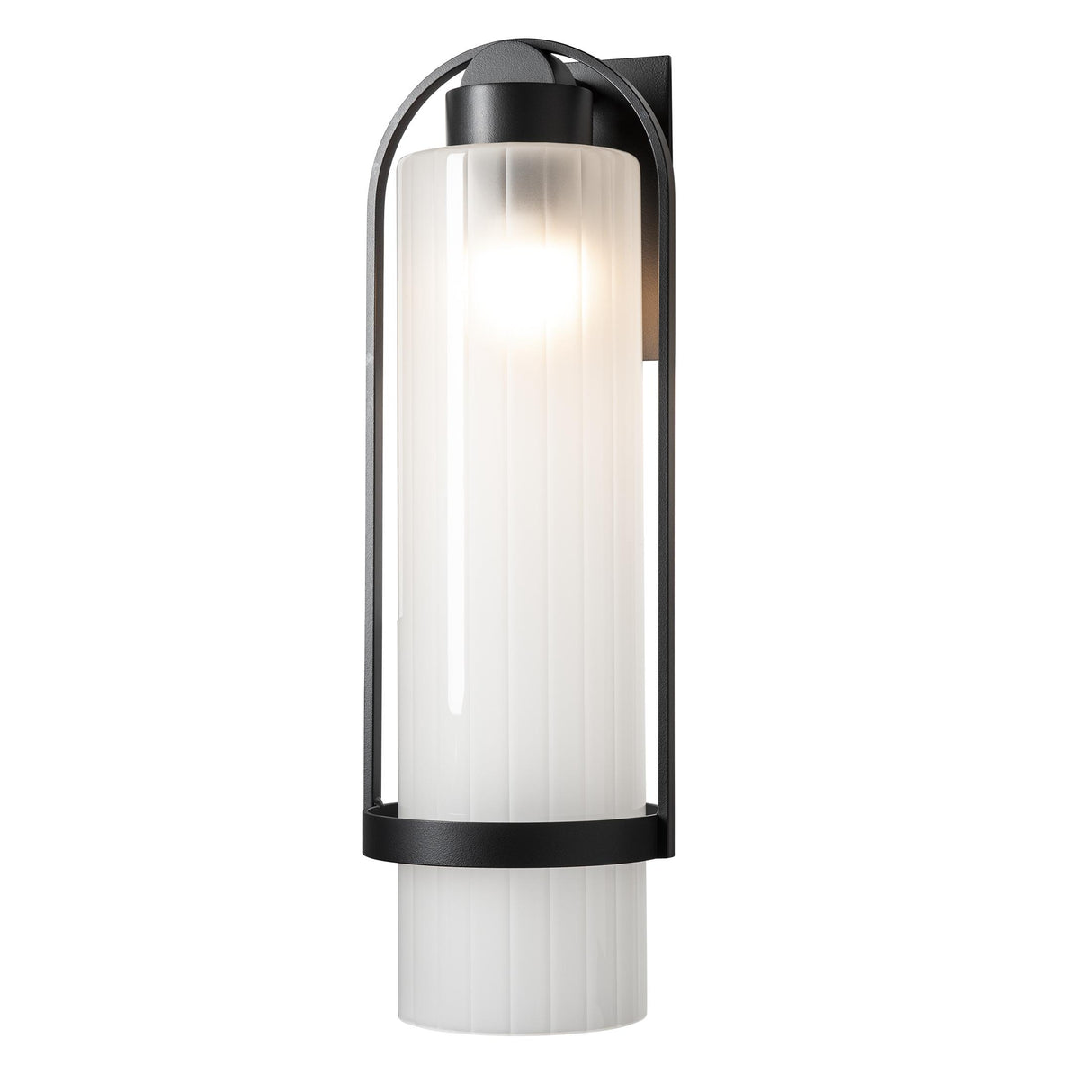 Hubbardton Forge 2023 Coastal Black Frosted Glass (FD) Alcove Large Outdoor Sconce