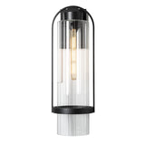 Hubbardton Forge 2023 Coastal Black Clear Glass (ZM) Alcove Large Outdoor Sconce