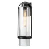 Hubbardton Forge 2023 Coastal Black Clear Glass (ZM) Alcove Large Outdoor Sconce