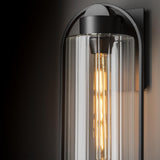 Hubbardton Forge 2023 Coastal Black Clear Glass (ZM) Alcove Large Outdoor Sconce