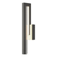 Hubbardton Forge 2018 Coastal Natural Iron Seeded Clear Glass (II) Edge Medium LED Outdoor Sconce