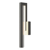 Hubbardton Forge 2018 Coastal Natural Iron Seeded Clear Glass (II) Edge Medium LED Outdoor Sconce