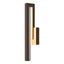 Hubbardton Forge 2018 Coastal Bronze Seeded Clear Glass (II) Edge Medium LED Outdoor Sconce