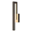 Hubbardton Forge 2018 Coastal Dark Smoke Seeded Clear Glass (II) Edge Medium LED Outdoor Sconce