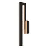 Hubbardton Forge 2018 Coastal Oil Rubbed Bronze Seeded Clear Glass (II) Edge Medium LED Outdoor Sconce