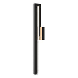 Hubbardton Forge 2018 Coastal Black Seeded Clear Glass (II) Edge Large LED Outdoor Sconce