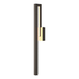 Hubbardton Forge 2018 Coastal Dark Smoke Seeded Clear Glass (II) Edge Large LED Outdoor Sconce