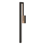 Hubbardton Forge 2018 Coastal Oil Rubbed Bronze Seeded Clear Glass (II) Edge Large LED Outdoor Sconce