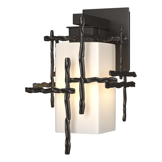 Hubbardton Forge 2023 Coastal Oil Rubbed Bronze Opal Glass (GG) Tura Small Outdoor Sconce