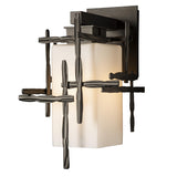 Hubbardton Forge 2023 Coastal Oil Rubbed Bronze Opal Glass (GG) Tura Small Outdoor Sconce