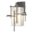 Hubbardton Forge 2023 Coastal Burnished Steel Opal Glass (GG) Tura Medium Outdoor Sconce